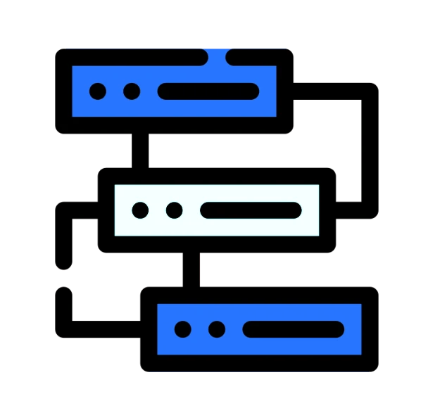 servers interconencted, representing workflows