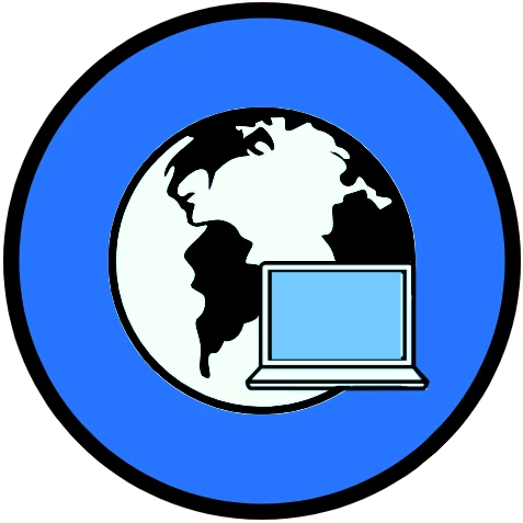 the globe with a laptop protected by a VPN