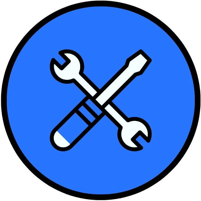 a wrench and screwdriver