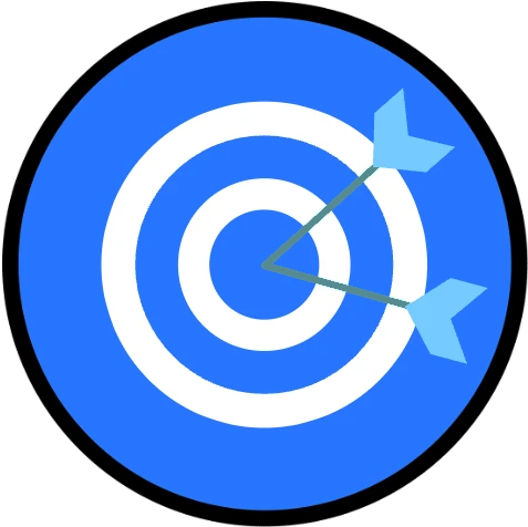 a target with arrows, symbolizing security with a plan