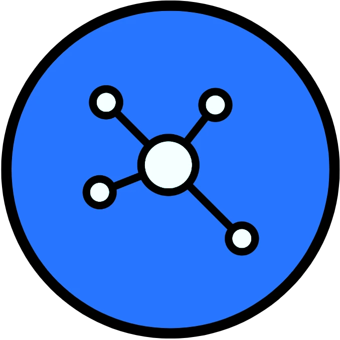 circles connected together representing small business network