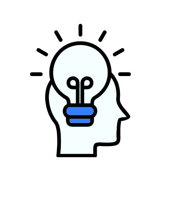 a person with a lightbulb, representing expertise