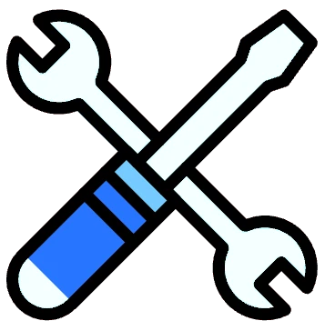 a screwdriver and wrench